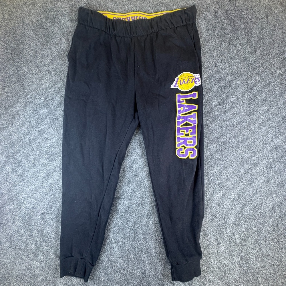 Ultra Game Los Angeles Lakers NBA Sweatpants Mens 32x24 Black Cotton Tapered Leg